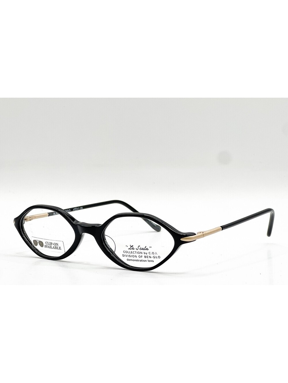 La Scala Plus 401 Black Matte Gold Authentic Eyeglasses 47-17-135